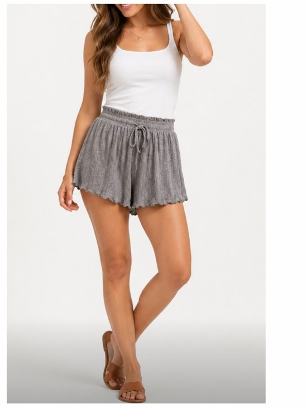 Forever 21 F21 Shorts stretch Drawstring Waistband Size Small Length 10.5”-12”